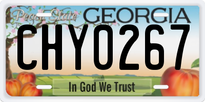 GA license plate CHY0267
