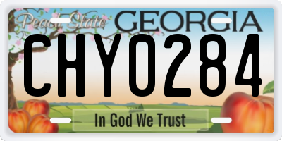 GA license plate CHY0284