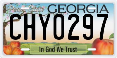 GA license plate CHY0297