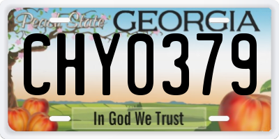 GA license plate CHY0379