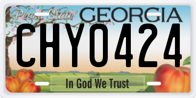 GA license plate CHY0424