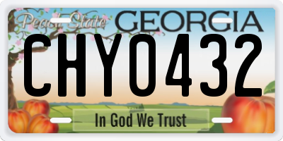 GA license plate CHY0432
