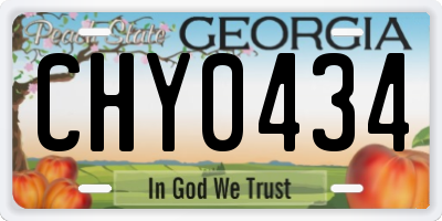 GA license plate CHY0434