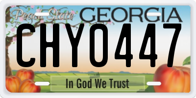 GA license plate CHY0447