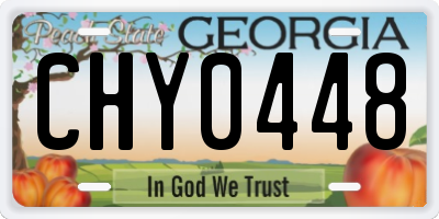 GA license plate CHY0448