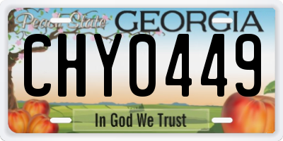 GA license plate CHY0449