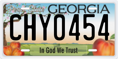 GA license plate CHY0454