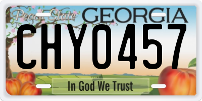 GA license plate CHY0457