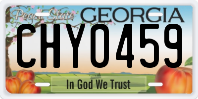 GA license plate CHY0459