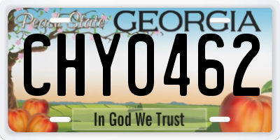 GA license plate CHY0462