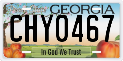 GA license plate CHY0467