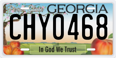 GA license plate CHY0468