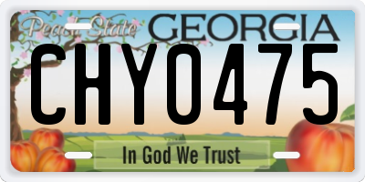 GA license plate CHY0475