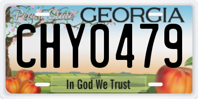 GA license plate CHY0479