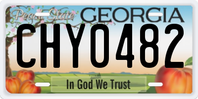 GA license plate CHY0482