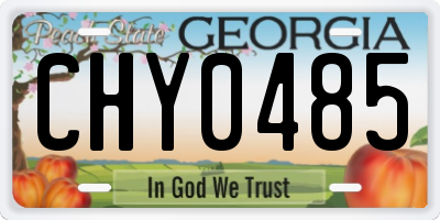 GA license plate CHY0485