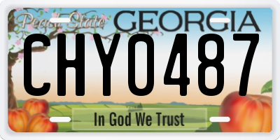 GA license plate CHY0487