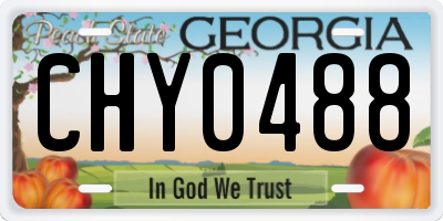 GA license plate CHY0488