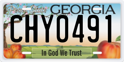 GA license plate CHY0491