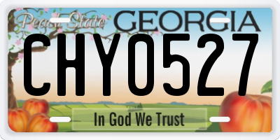 GA license plate CHY0527
