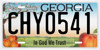 GA license plate CHY0541