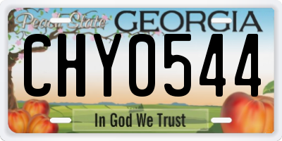 GA license plate CHY0544