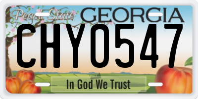 GA license plate CHY0547