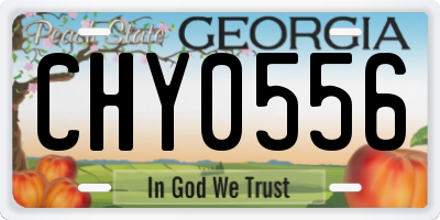 GA license plate CHY0556