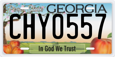 GA license plate CHY0557