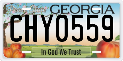 GA license plate CHY0559
