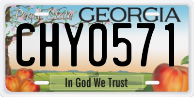 GA license plate CHY0571