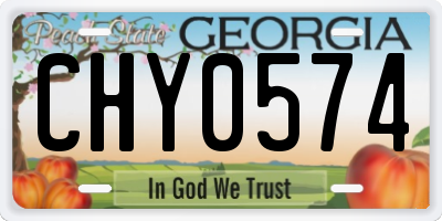 GA license plate CHY0574