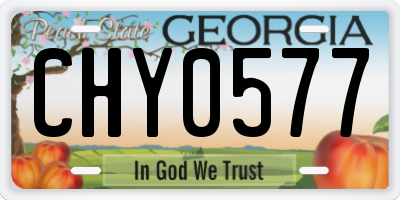 GA license plate CHY0577