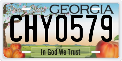 GA license plate CHY0579