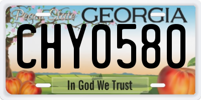 GA license plate CHY0580