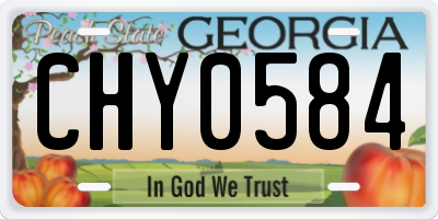 GA license plate CHY0584