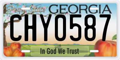GA license plate CHY0587