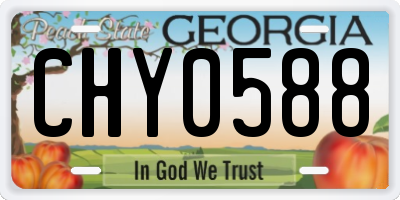 GA license plate CHY0588