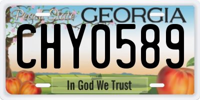 GA license plate CHY0589