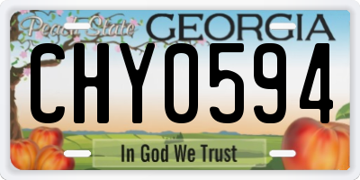 GA license plate CHY0594
