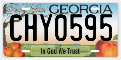 GA license plate CHY0595