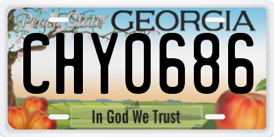 GA license plate CHY0686
