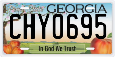 GA license plate CHY0695
