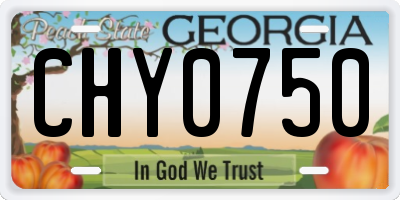 GA license plate CHY0750
