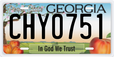 GA license plate CHY0751