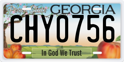 GA license plate CHY0756