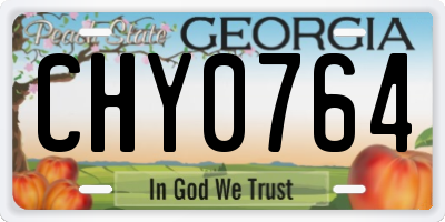 GA license plate CHY0764