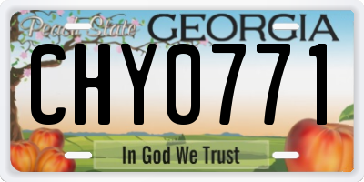 GA license plate CHY0771