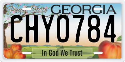 GA license plate CHY0784