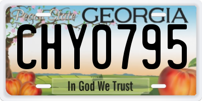 GA license plate CHY0795